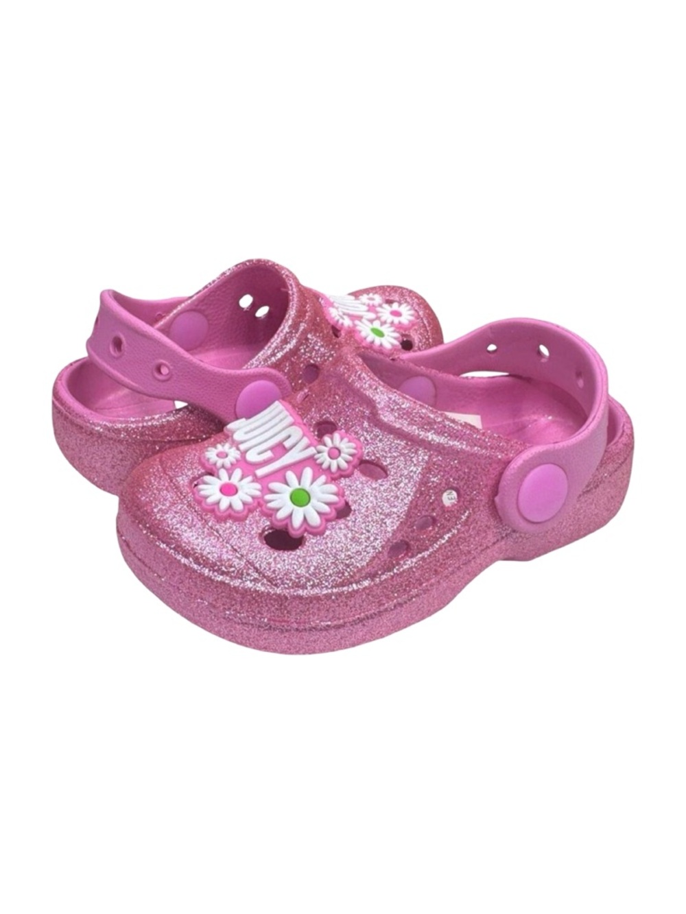 Juicy x Juicy Couture Lil Cool Pink Glitter Clogs - Size 5 Toddler